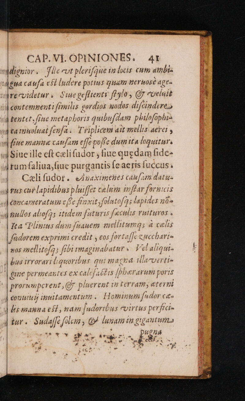 i A le eut plerifaue ta licis cum aibi : tdgua caufa efl lndere potius quam meros? age- j wi)rervidetur | Suse gefftenty fe ylo , Q7 7oelait ia fij contemmenti fimilis gordios uodos difcindere; n1 Wi deutet, ftne metap Juss seid phuofaphi i2 | n OMANUANPA T'éiplicem ait mellis aerei , lh wb fre mamme caufam effe pofse dut ita loquitur, u up Siue ille eft caeli (udor , fiue quedam fide (ram aliua, Gue purgantis (eaeris fuccus. | Califudor. eAzaxumebes caufam datus qd rus cu lapidibus pluiffet calum inffar ii CL i] | | Comcarseratun cfe faxit folutofQs lapides nü» | ud aullos alof2s stidem futuris f. ect TIIIHYOX » n | fta Plinius dam fuauem euellitumgs 4 cielts l | adarem exprimi credit y 05, forta Ie euccharie li | J C0 Edito ao i Hominem fn dor €&amp;« a] Ms enanma est , am judorié us virtus perftcre 4 iu. Sudajfe foiemt y G (P lunam i in et gantuma | | un) Y row g rS una (i ZU Mri sl 5 ji y | 803 mellitofo. fil i mmagimabatur Oel aliqui L I | bas irrorari ig voribus. qui magia lacoertie i | | | gue permeantes ex calef d [5 fbber ATUM ports ; | pron nmpcorent ; (gr blunerent in terram, eterni h e