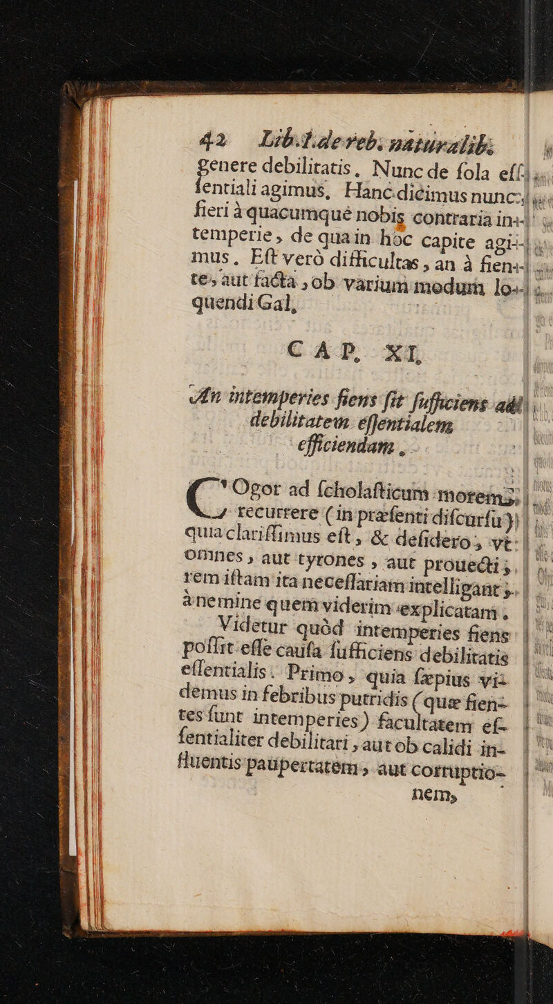 nu temperie , de quain hoc capite agi--| mus, Eft veró difficultas , an à ien. te; aut facta ;ob varium medui lo--j quendi Gal, CAD XI debilitatew. effentialem —efficiendam ,. recurrere (in praefenti difcarfu »! nemine quem viderim explicatam . Videtur quód intemperies fiens poffit effe caufa fuficiens debiliratis eflentialis. Primo , quia fepius viz demus in febribus putridis quz fien- nem» B eA BE ita i T L P