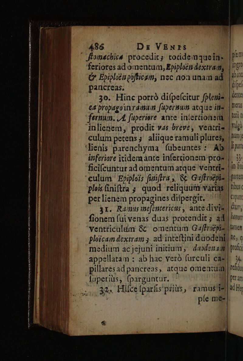 ete na termin aj ca atte n Ar edet a tad nme qe m enim a ttt vx 486 Ds VENrS 'feriotes ad o mentum, Epiplozn dextram, paricreas, 3o. Hinc porró di(peí(citur fpleuie fermun. JA. fuperiore ante. intertionsm culum petens; aliique ramuli plures; lienis pareachyma fubeuntes : Ab inferiore itidem ante infertionem proz ficifcuntur ad omentum atque ventri- pleisfiniftra ; quod reliquum varias perlienam propagines dilpergit. ^'' fionem (ui venas duas protendit ; ad ventticuliim &amp; omenrum Gaffrogpi- medium acjejuni initium, daodemai appellatam : ab hac veró (urculi cae faperius, fparguntur. píe me terii t pum j Jipart n tibus Cupant Qum, hmi tatem I, 0 prof Jh. tefid DX art
