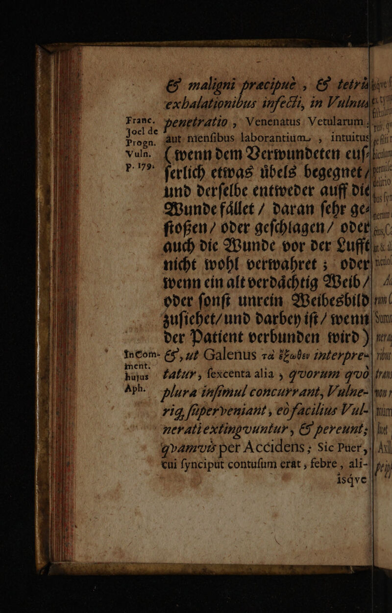€ maligni precipue. , 69 tetra! exbalationibus infect, am Vulmup i F b penetratio , Venenátus Veulbsrumibo, i ; Aut. tüenfibus laborantium. ; intuitus, (ji: fiim pemile vus. foeni ocm OQ ermunbeten cuf: delirio FU ferfid) etimas tibelà begegnet ino ocrfelbe entioeber auff oie, 29unbc fállet / varan febr ae... fioficu? over gefcblagen/ oocts.c ud) vic 9Bunbe oor Per £uffQs: nídbt ivobl. ocrivabret ;-« oper is ieenn cin aft ecrodcbtig 9Beib/| 7 eod fonft unrcín. 9Beibesbilo m suficbet/uno oarbep ift / ocn su oer Datíent ecrbunben toiro ) n Eu Intom- 65^, uf Galenus à iae interpres] vi a buus | f4fziy , fexcenta alia , Q'UOrAm d00 irt n AP. ura dafmul concurrant, Vulne- ni rig füpervemiant , eüfacilius Vul- wm neratiextinguuntur , € peveunts lu. QYAI'ULÉ per Accidens ; Sic Ptiet',; Àxl cui fynciput contufum erat ; febre , ali- f isdve | ^