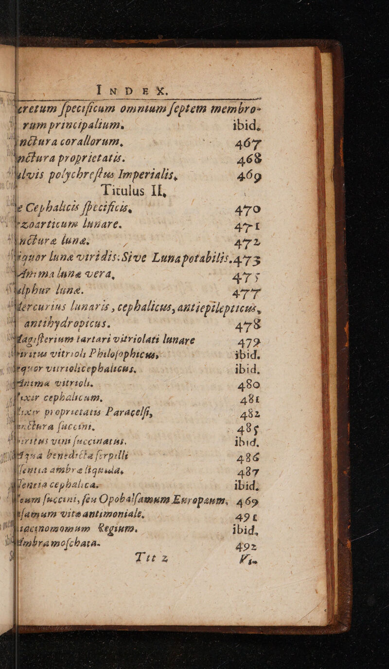 plura proprie tate. Titulus. II, Ikzéinsra fucc: t, brrifwi ULMM | / cct na Din bb d ; nt n5. Je fatm am vite an MM /24 Pppveg. ibid. 467 468 469 470 4T ATL 473 4T; TT 479 472 ibid, ibid, 490 A481 452 49; 486 bid ibid, 469 A9t ibid, 492 Fi.