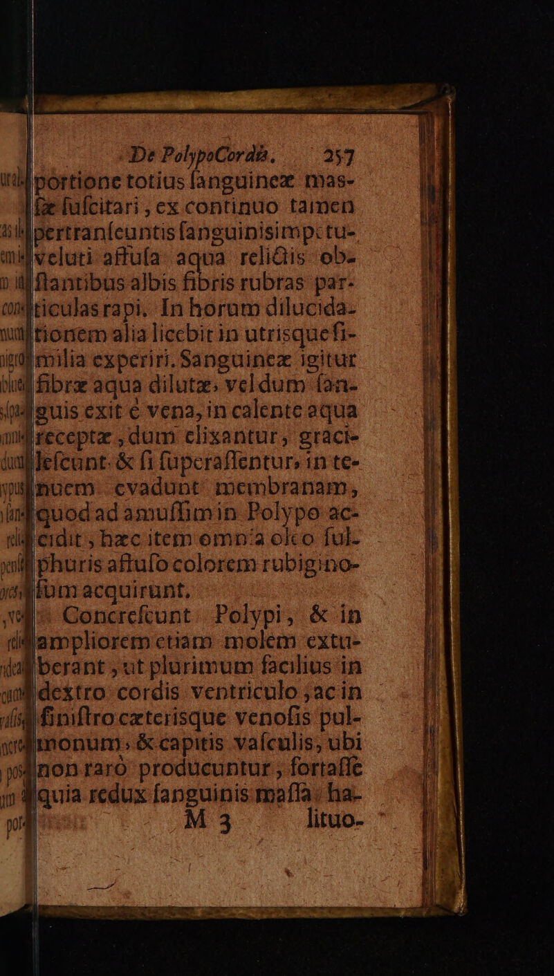 4:1 «mil 2 dj Cons] nud ru lud nnd duni L put laris n [| NU [| De PolypoCordia à 253 bz fufcitari , ex continuo tamen ipertranfcuntis fanguinisimp: tu- veluti aftufa. aqua. reliQis ob- ftantibus albis fibris rubras par- iticulasrapi. In horum dilucida- tionem alia licebit in utrisquefi- milia experiri. Sanguinez igitur fibrz aqua dilutz. veldum (an- lefcant. &amp; fi füperaffenturs in te- phuris aftulo colorem rubigino- «didi X ampliorem ctiam molem extu- | 05 l inon raro producuntur , fortafle | | |] S dEENSA uu aestu o es QrwococcUMNEEERILAOqRozeneen. c poeivarae cre exe c ED E CC E PS EREEEE. EM S za E EC 1 . LICEet : NGL ape rr Umm moUi ressr c Ran ii ET VOR IS -— Ec T—Ü r : dm - s: €  PER 1: 2 ^ , m ir parre mp x: 2 -— - - — — Udemm t quem gr PIE MEER t i aS ITEI IDEE . nme ET » à MET. -—
