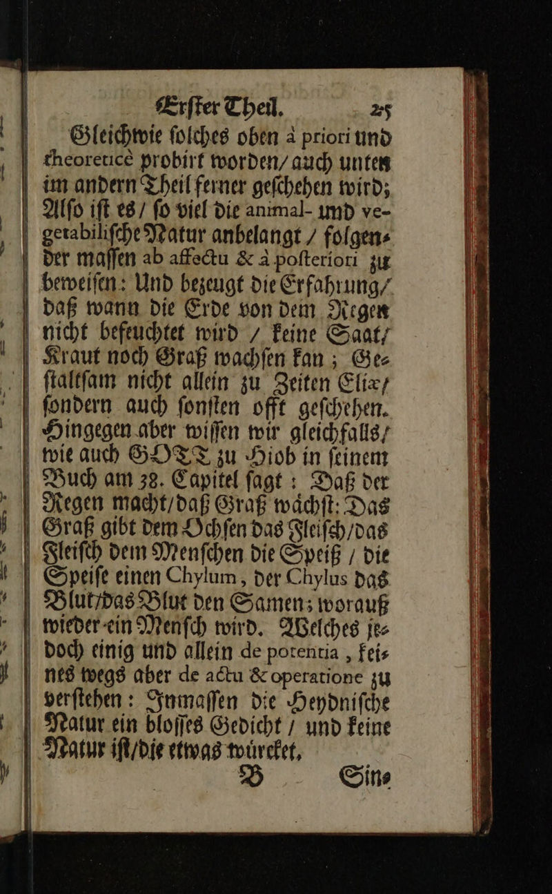 Gleichwie folches oben &amp; priori und  fondern auch foniten offt gefchehen. doch einig und allein de potentia, fei⸗ Natur iſt / die etwas wuͤrcket. | D Sins 