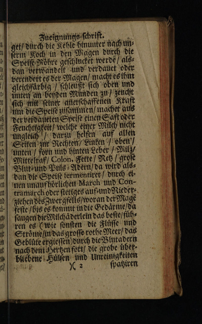 1 d i Zueignunts ſchrift. rnt Koch in den Dingen durch Die Sebluͤte ergieſſen) durch die B utadern mach dem Herhen fott/ Die grobe uͤber ſpatziren