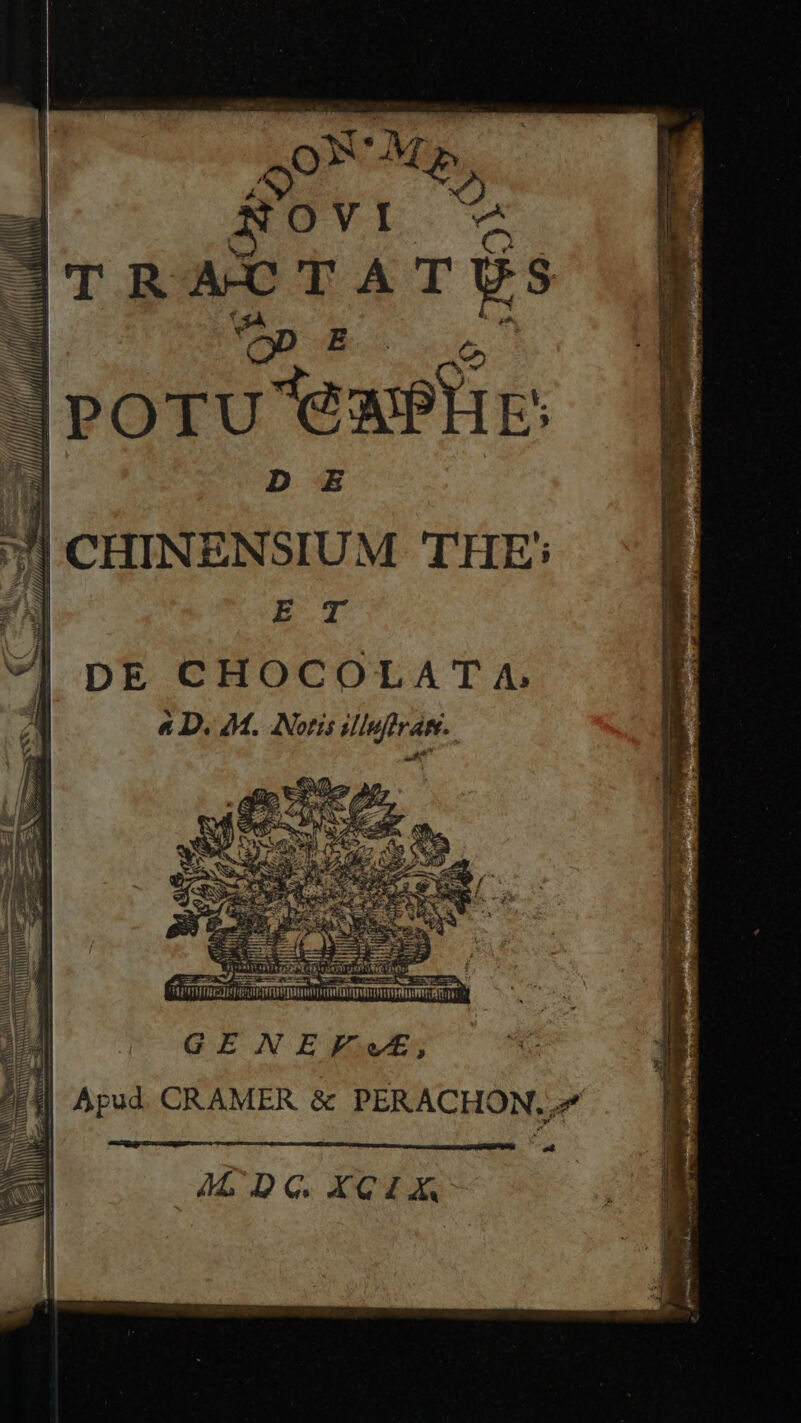 | wA AP Me 3T RADTATVS D i xin .CHINENSIUM THE RAT DE CHOCOLATA 4 D. 4M. Noris illefirane. Apud. CRAMER &amp; PERACHON.,7 45DcG XCIJX