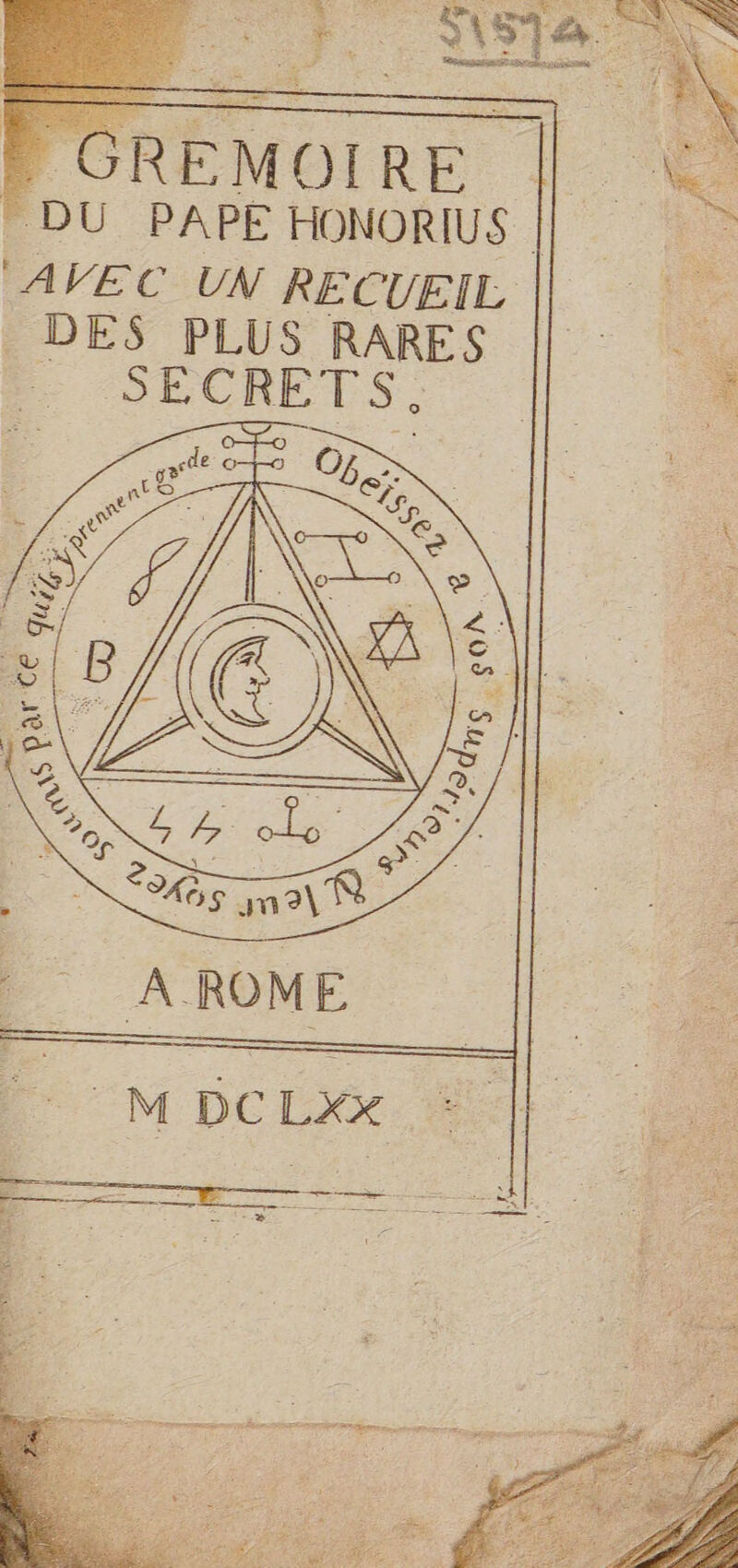 4 LoÉT DU PAPE HONORIUS | AVEC UN RECUEIL _ DES PLUS RARES | SECRETS.