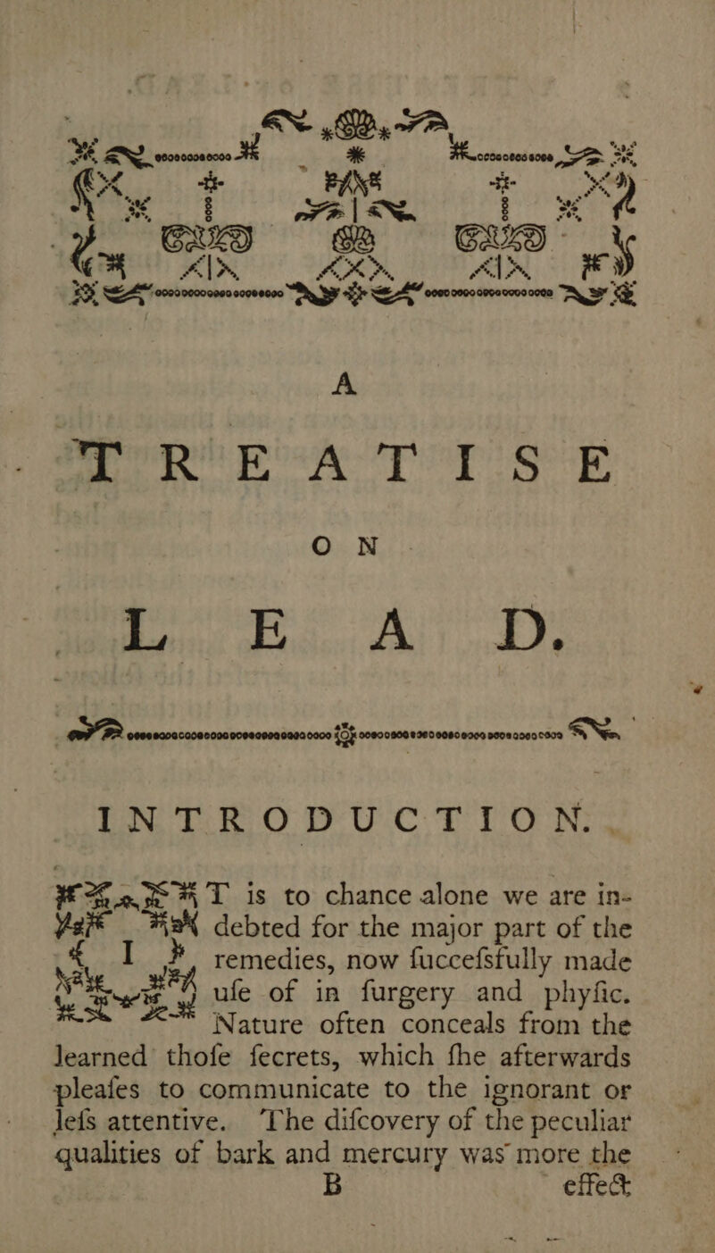 ee ALA, LARD AA wy SA em EA 0080 000000020000 0000 RE + | A Por pao poy SR ON Dies AD , eo” cverscoacoceroosecencevesena see {Sf srenosseaseo scene samnaseocare Ra INTRODUCTION. 4% #% 1 is to chance alone we are in- gly “2% debted for the major part of the remedies, now fuccefsfully made ve ah ufe of in furgery and oa Nature often conceals from the learned thofe fecrets, which fhe afterwards pleafes to communicate to the ignorant or lefs attentive. ‘The difcovery of the peculiar qualities of bark and mercury was more the effect