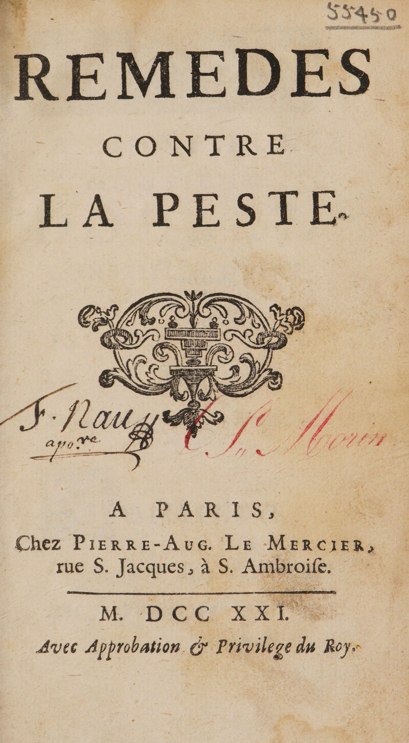 À BAR PES Chez PiERRE-AucG Le MERCIER, rue $. Jacques, à $. Anftoif