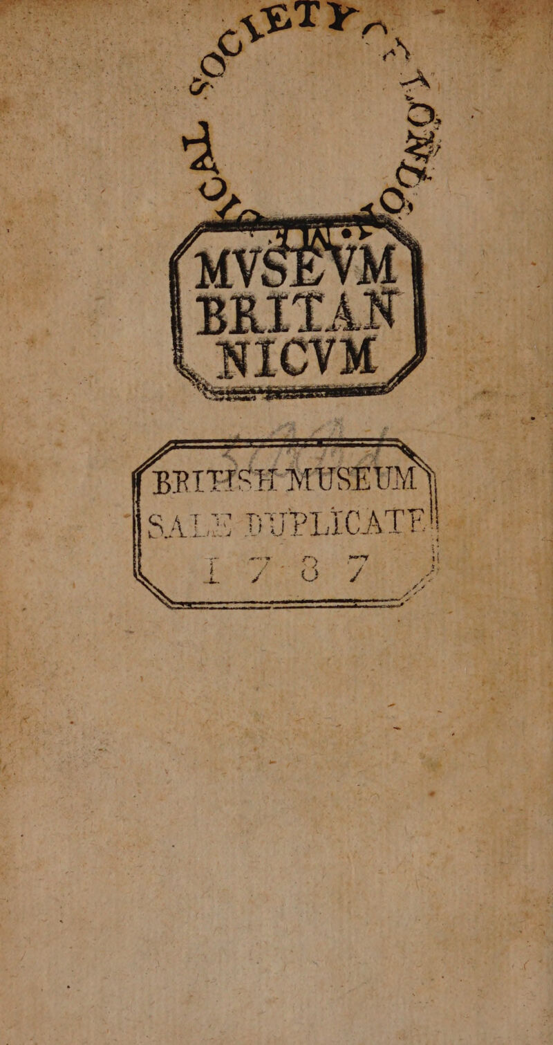 Er mea % BRITISH MUSEUM À SALE DUPLICATE Le | À € RAI » ; # i $ \ ; à * LL