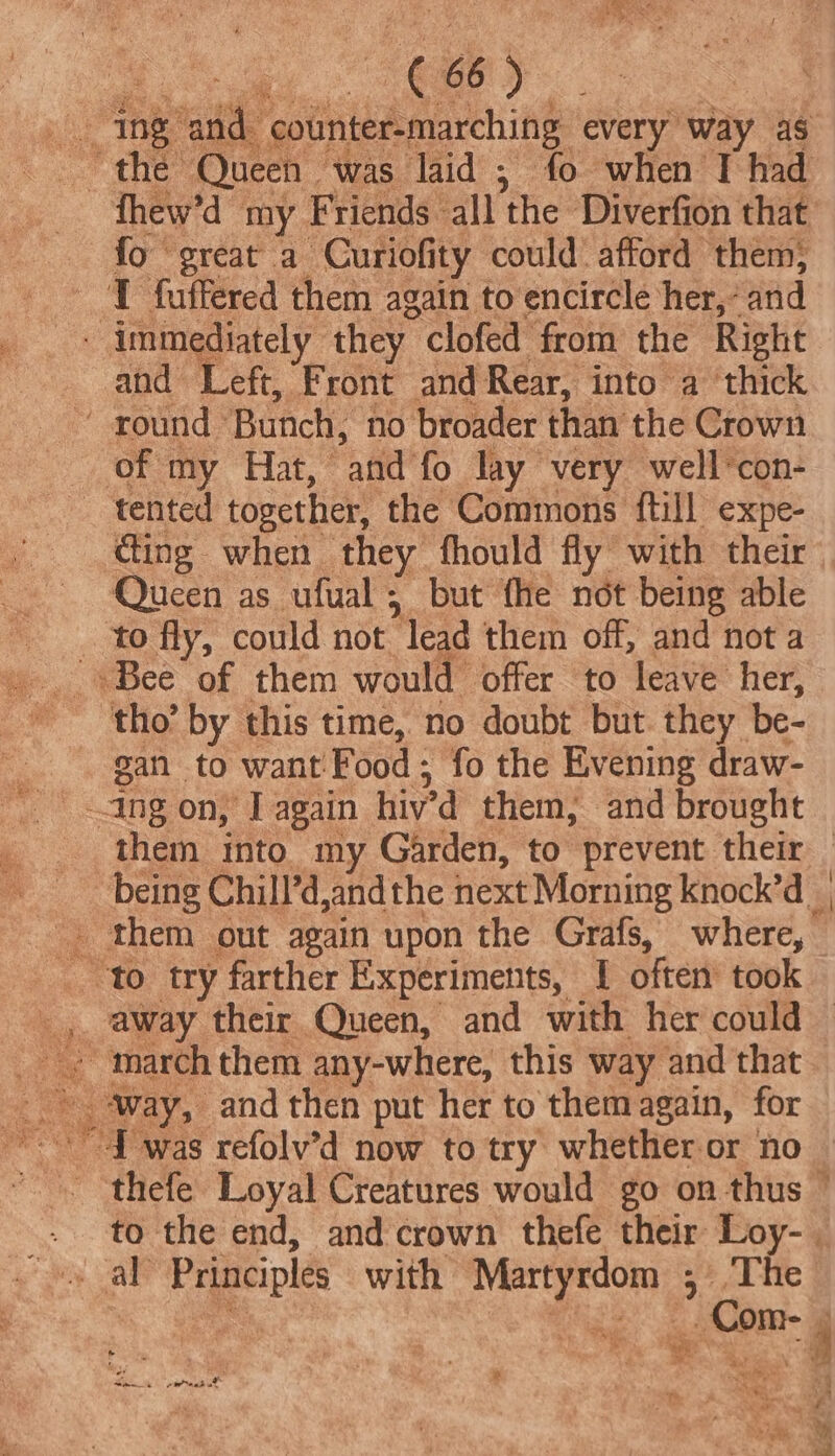fo great a Curiofity could afford them; and Left, Front and Rear, into a thick of my Hat, and fo lay very well’con- Queen as ufual but fhe not being able tho’ by this time, no doubt but. they be- san to want'Food; fo the Evening draw- ‘agit to the end, and crown thefe their Loy- i Com- se &amp; Baek pire ut | \ i 4 {Te Seger oe