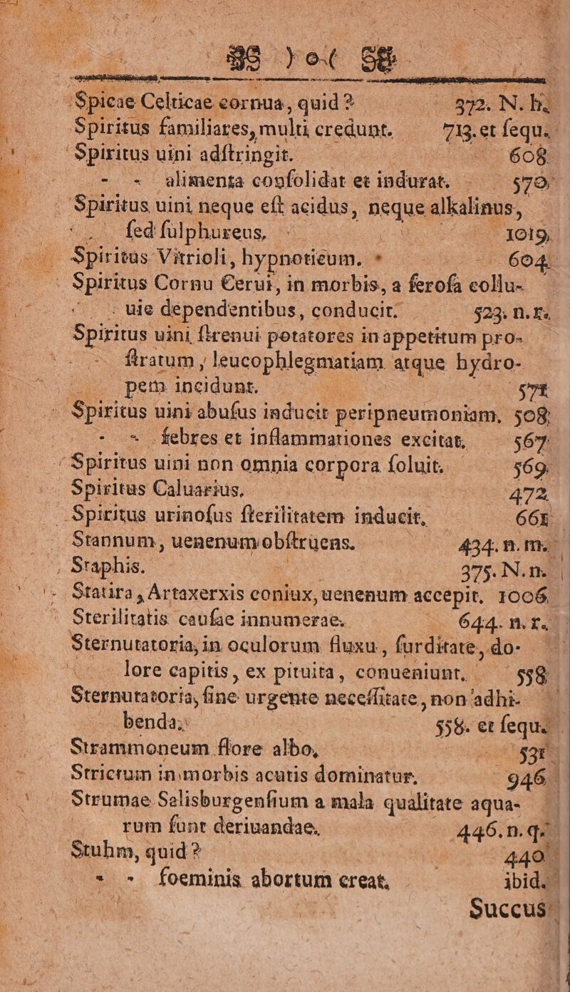 dSplere. Celticae cornua, quid ? De — 58. N.hl is Spiritus familiares, multi credunt. - 78. et fequ. B o Spiritus uini adftringit. 1*5 608 E. x nenta cogfolidar et ibn 000579. Spiritus uini neque eft acidus, peque alkalinus,. | - fedfulphureus, UM 1019. . Spirits. Viriol,hypnotieum. * — - 604 . Spiritus Cornu £erui, in morbis, a ferofa collu- E (OS ule dependentibus, dkdocirt ; $23. n. X« Spiritus uini firenui potatores inappetitum pro- flratum , MNcaph egpeiS atque bydro- pem. incidunt. EVE - Spiritus uini abufus inducit peripneumoniam, $08, - * febres et inflammariones excitat, —— 567 'Spiritus uini non omnia corpora foluit. ^ ^ $69 Spiritus Caluarius, | 472. — Spiritus urinofus ferilitatem inducit, 665&amp; | Stapnum, uenenumyobftrüens. 434. n. m. CANNE | 375. N.n- . Statira ,Artaxerxis coniux, uenenum. accepit, IOcÓ. : . Sterilitatis. caufae innumerae. ce 644. T £41! * Sternutatoria, in oculorum fluxu , furditate, do: . 5$ lore capitis, ex pituita, cüguéniditi s $58 | Sternutatoria, fine urgente neceffitae, non adhi- — | benda; $58. et fequ. Strammoneum flore albo, — i, 057:59 080 Stricrum in morbis acuris dominatur, 946 (S0 Strümae Selisburgenfium a mala qualitate aqua» — rum funt deriuandae, 446.n.q« Stuhm, quid? E 449. * ^ foeminis s ne creat, ibid. - d Succus. z