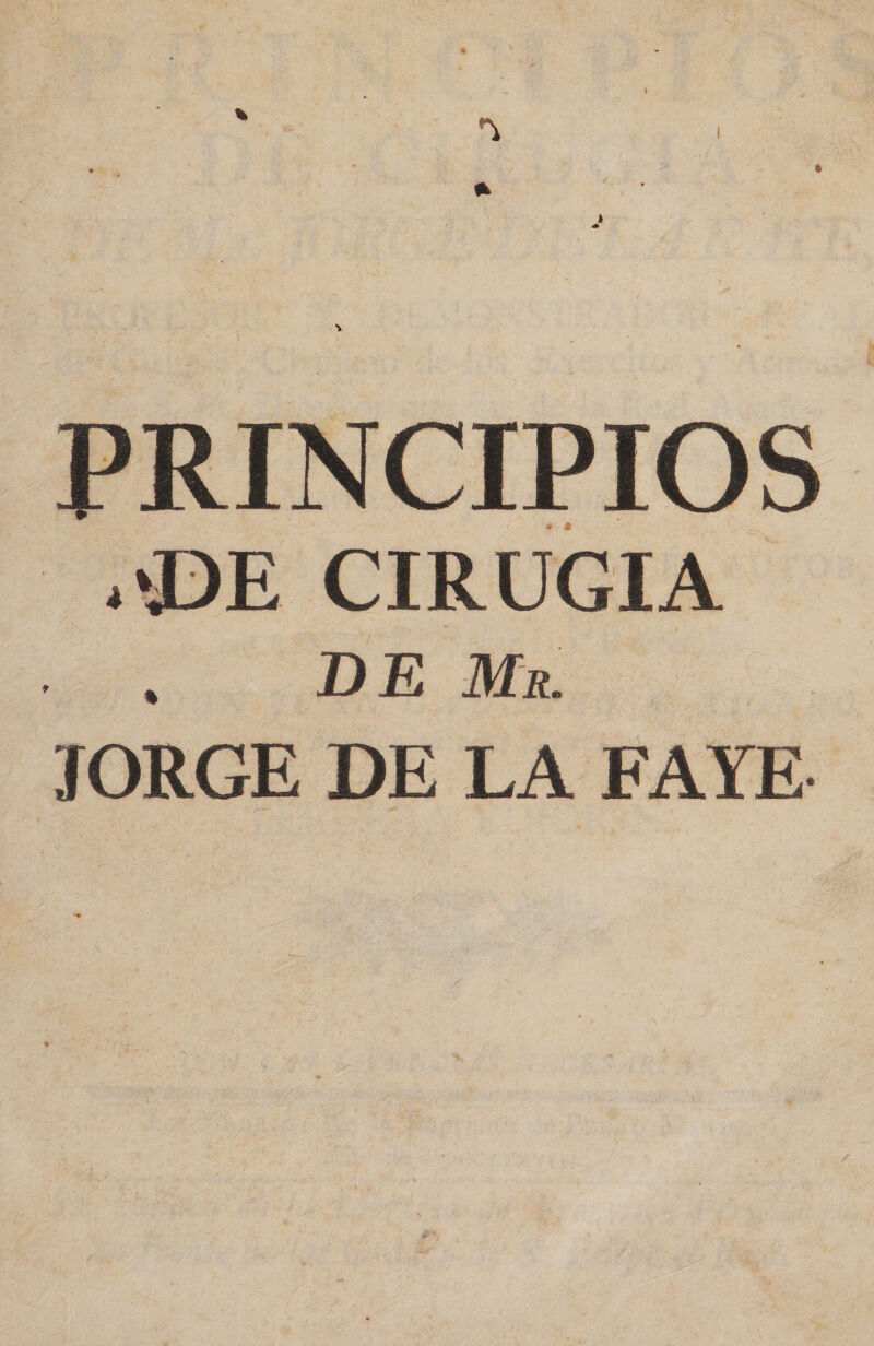 PRINCIPIOS DE Mr. JORGE DE LA FAYE.