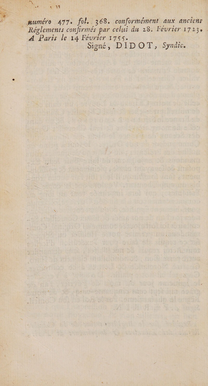 + + 19 É # A Paris le 14 Février 17$$. Signé, DIDOT, Syndic.