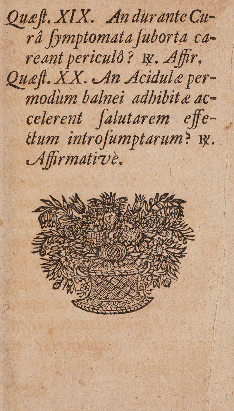 Quefl. XLX.. AnduranteCu-- . rá fymptomata [uborta ca- reant periculà ? s. Affrr.- Quali. X X. dn Acidule per- — modum balnei adhbibitee ac- celerent |falutarem | effe-.. Gum introfumptarum? y. —