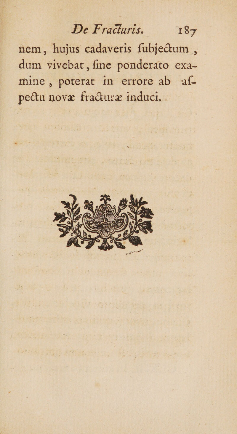 nem, hujus cadaveris fubje&amp;tum , dum vivebat, fine ponderato exa- mine , poterat in errore ab af- pe&amp;u nova fra&amp;urz induci.