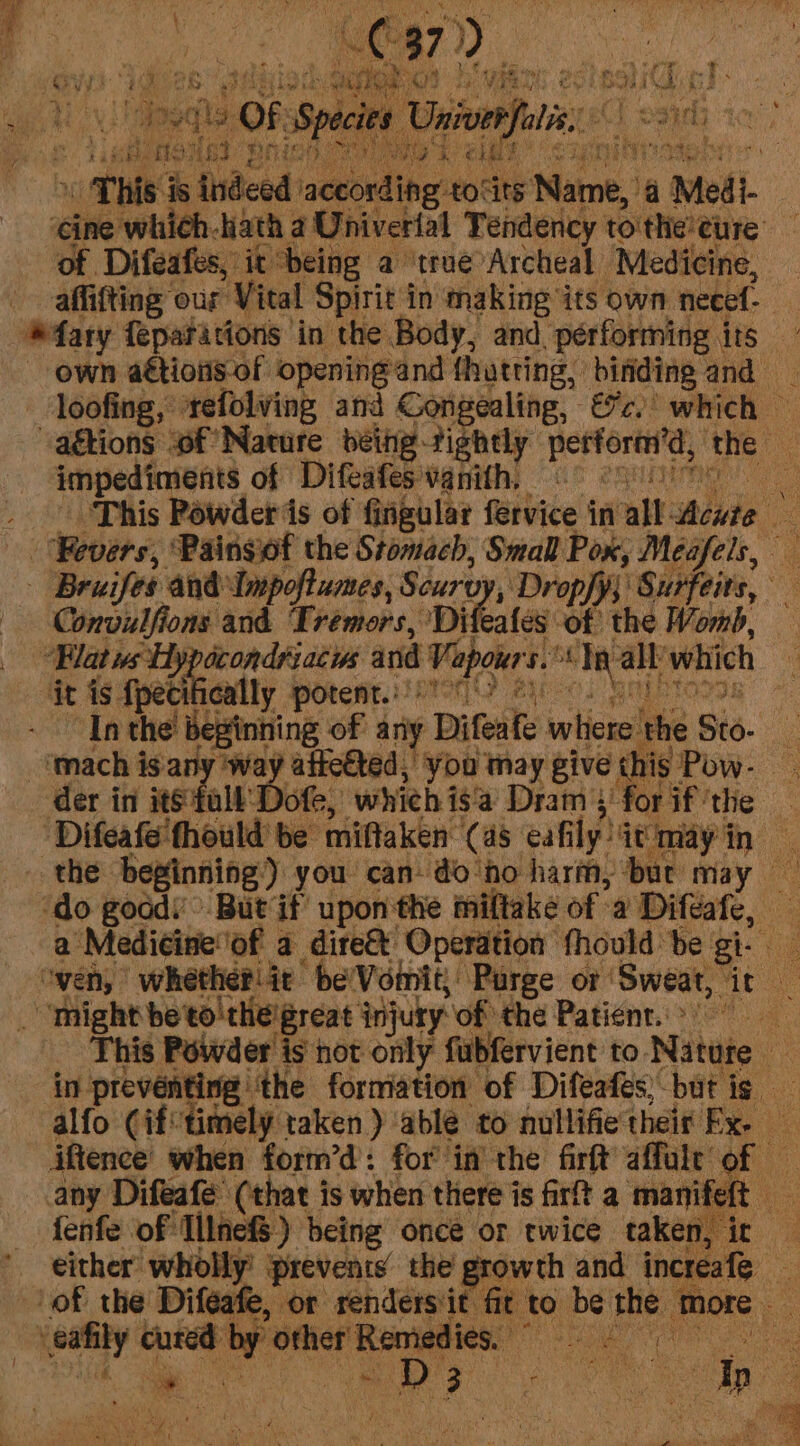/ ' ce der in it fall’ Dofe, which is'a Dram ;) for if ‘the the be#inning’) you can: do ho harm, bur may fenfe of Illnef) being once or twice taken, ir x . z Mink Fie { cid t Es \ Lae sO wo , Er eh aN val