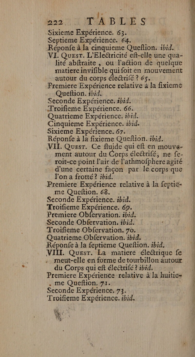 das: A NA BUE S Sixieme Expérience. 63. Septieme Expérience. 64. Réponfe à la cinquieme Queftion. ibid. VI. Quesr. L'Electricité eft-elle une qua- lité abftraite , ou l’aétion de quelque matiere invifible qui foit en mouvement autour du corps éleétrilé ? 65. Premiere Expérience relative à la fixieme Queftion. #bid. Seconde Expérience. 2hid. Troifieme Expérience. 66. Quatrieme Expérience. ibid. Cinquieme Expérience. id. Sixieme Expérience. 67. Réponfe à la fixieme Queftion. ibid. VIL. Quesr. Ce fluide qui eft en mouve- ment autour du Corps éleétrifé, ne fe- d’une certaine façon par le corps que Jon a frotté ? 5bid. | Premiere Expérience relative à la feprie- me Queftion. 68. Seconde Expérience. :bid. Troifieme Expérience. 69. Premiere Obfervation. ibid. Seconde Obfervation. ibid. Troifieme Obfervation. 70. Quatrieme Obfervation. 1bid. Réponfe à la feptieme Queftion. id, VIII. Quest. La matiere électrique fe du Corps qui eft électrifé ? :bid. Premiere Expérience relative à la huitie- . me Queftion. 71. Seconde Expérience. 73. Troifieme Expérience. ibid. PA » See HE LE +