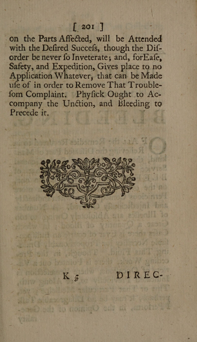 -on the Parts Affected, will be Attended with the Defired Succefs, though the Dif- order be never fo Inveterate; and, forEafe, Safety, and Expedition, Gives place to no Application Whatever, that can. be Made ufe of in order to Remove That Trouble- fom Complaint. Phyfick Ought to Ac- company the Un&amp;ion, and Bleeding to Precede it. ! aa.