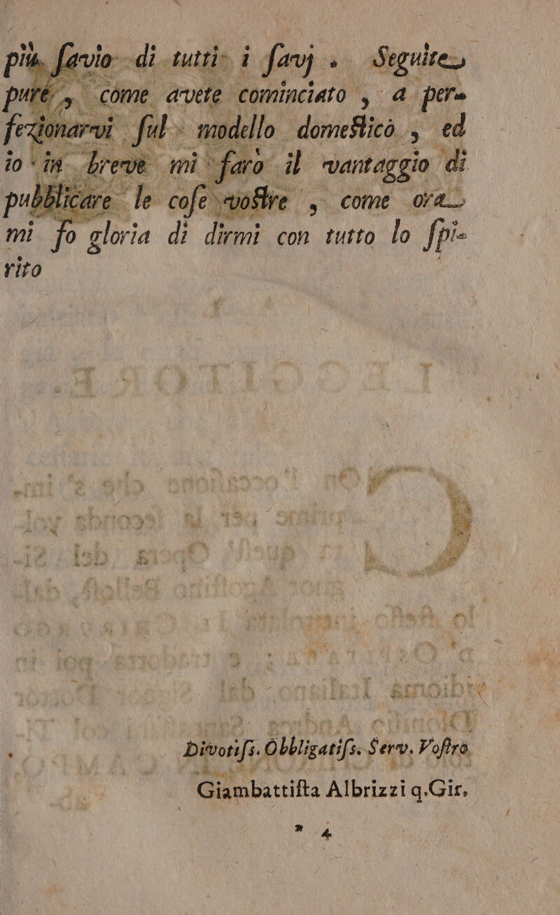 modello ‘domneBicò. È ed mi i faro il riantaggio. di # dè STI A na SITES pe «Sag: VE L) Divas. bb Sert, Vofiro Giambattita Altri q.Gir, al
