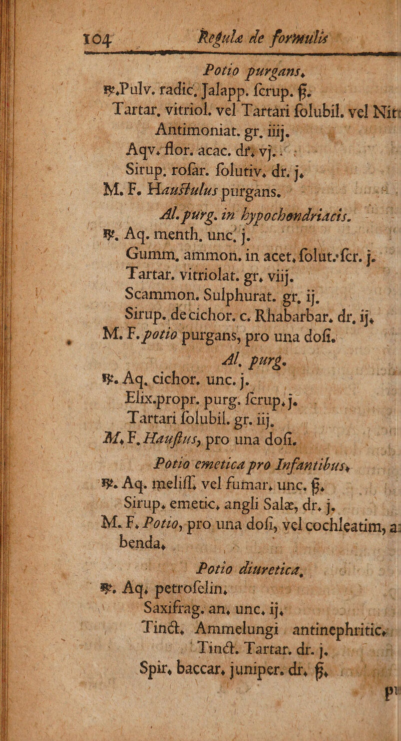 4m : Tarta ict vel T Tarn folubil vel Nit - Antimoniat. gr. düjo a apt Age ácac. drivj.. : ET S. - Si iB foll dt ys cioe ou M. F. Hausfulus purgans. - dis SERI Mes p purg. in Mons. c BAL R.Aq.menth,unc]. - T x . Gumm, E in acet,: Tana Vitriolat, gr Um folis fa j k Um P pd. 8. ru C otio emetica pro In f; nibus, L7 Aa. meliff, vel fumar, unc. B. -^^ ? Sirup, emetic, angli Sale, dr. j. i M.F, Potio, pro. una dofi, 3s chien a: hie a : | ! otio Pee ciet n NUN arm hy ^U — ' Saxifrag. an, unc, iji i | Tin&amp;, Ammelungi . anvnephic cIinci- Earten, di. 4:5. «(5 Spis baccar juniper. di, fu