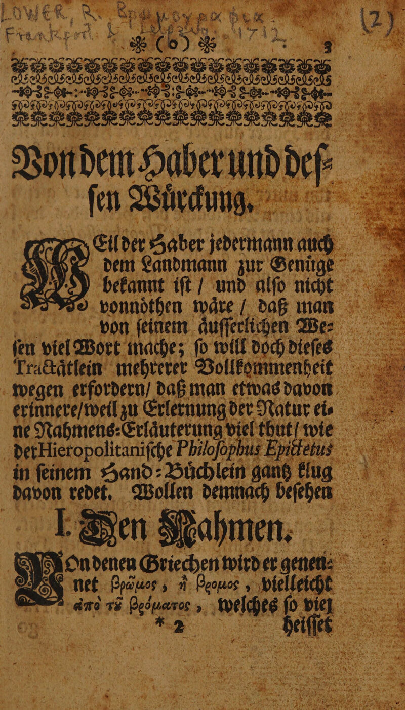 Fakt a poe a Se ?; ee er (6 Von dem Haber und def 1 fen Wuͤrckun. 1 § 80 dem Landmann zur Senuͤge ſen viel Wort mache; fo will doch dieſes erinnere / weil zu Erlernung der Natur ei⸗ On denen Griechen wird er enen a, net Spas, a Peouge, vielleicht