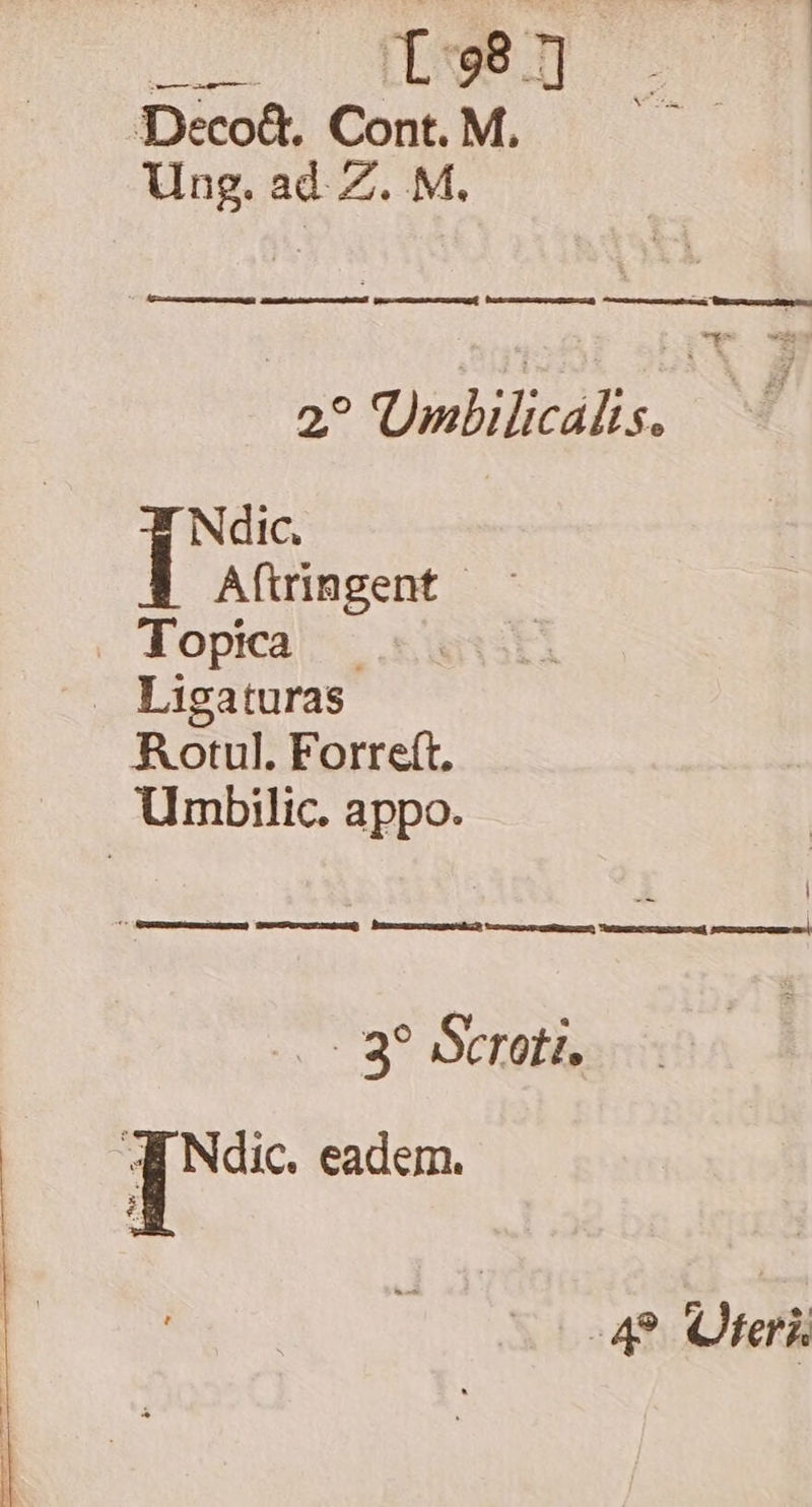 ————— I Ung. ad. Z. M. 2* Umbiliclis, 4 Ndic. Aftimgent Rotul. Forreít, | ..3? roti. 4p Of