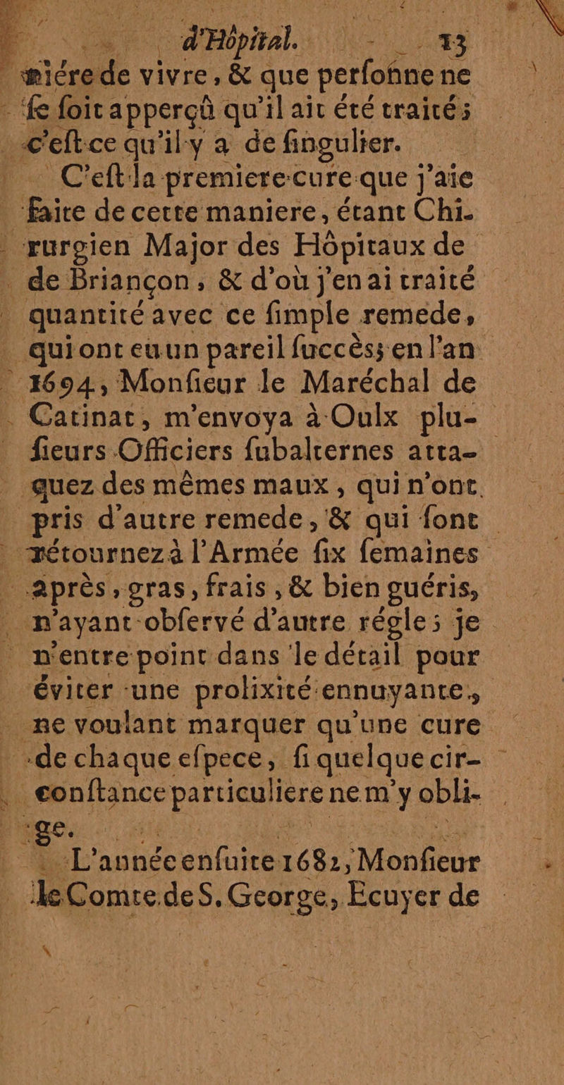micrede vivre, &amp; que perfoñnene L ruroien Major des Hôpitaux de quantité avec ce fimple remede, À n \