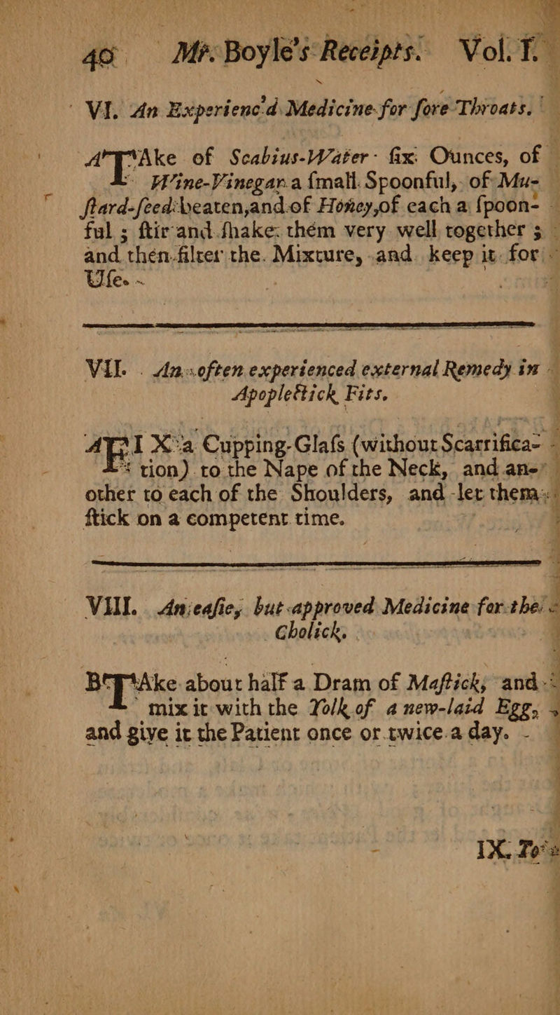 1 ea Pier eee Apoplettick Fits. A * tion) to the Nape of the Neck, and ane’ ftick on a competent time. _Gholick, ; and give it the Patient once or.twice.a day. -