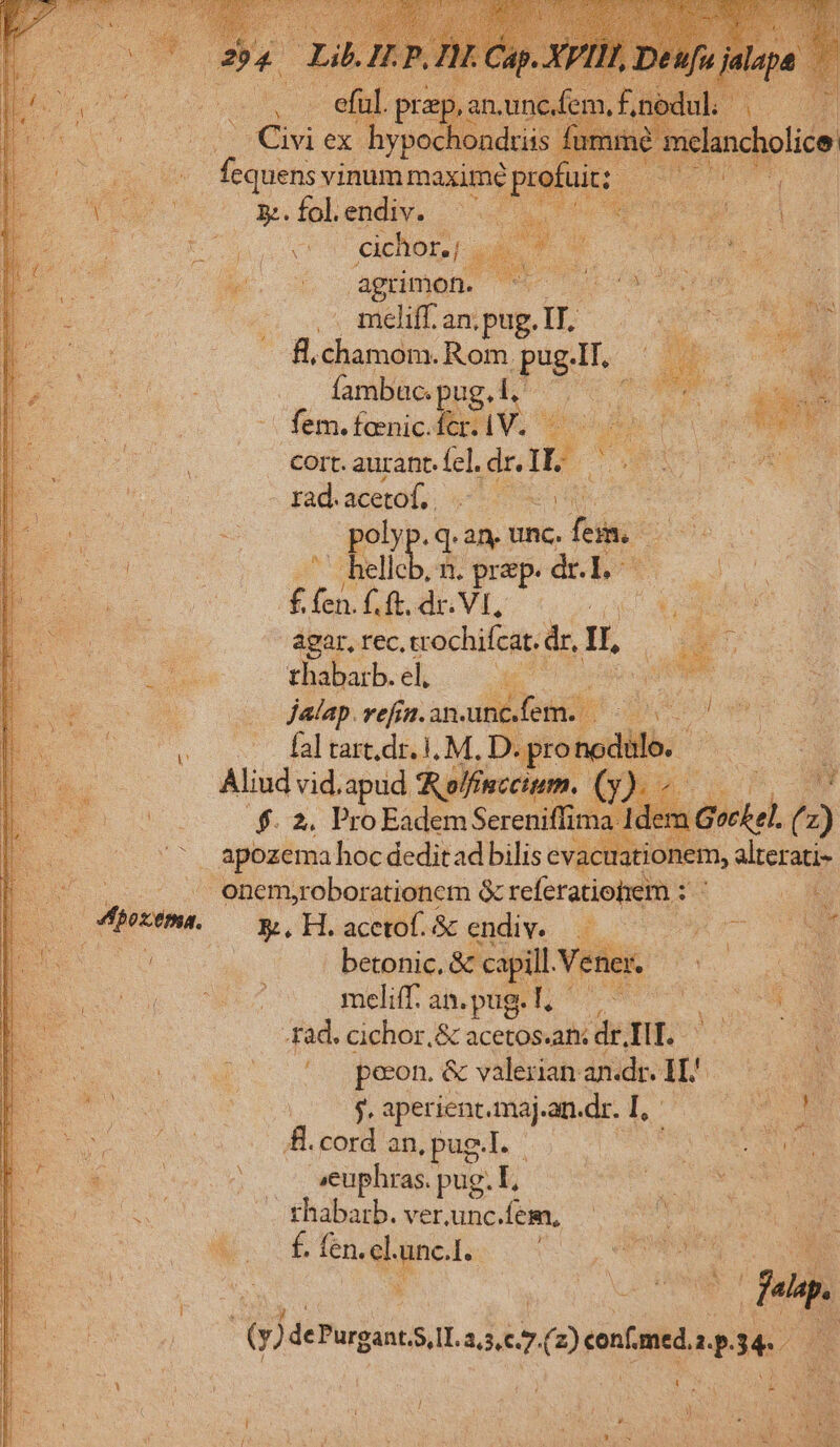 uw (w fequens vinum maxim pr T AC X. fol.endiv. M cichor.; T^ wal Joy om Wwe. x .agumem T€ ums E .. meliff an. pug. IT, Lr — fl. chamom. Rom. .Pug- IL. T fambacpug,i, ^ fem. foenic. vs pus Cort. aurant. lel. dell. E -. rad. acetof,. x E o — oly jq an unc. fom. : | a [s , B. prep. dtl AE hn f£ (en. (f. dr. VI, ET ATUM -ágar, rec, trochifcat. dr, H. A : ed thabarb. el, it 4 UU j zum o 095 uo AMA refi. ans uncfem. | Du. T fal tart.dr. 1. M, Dugroieiiis Aliud vid.apud Rolfisccium. G. ^r 2:5 Kf x Pro Eadem Sereniffima 1d SP 3 du apozema hoc deditad bilis evaciationem, alterati- 4. s s enemyroborationem Wd woik 2 ND 2 Mpozema,. X. H. acetof. &amp; TS PANT Nau be X LT —. : betonic. &amp; capill. Vener | 1 uS LUE meld am pue o oen i HEN fad. cichor.&amp; acetos.ah. dr, TT. m Ficus T ^o o peeob. &amp; vidéueb an.dr. 3^- cw ES C v o0 oc eaperienoniaj-atde 1,7500 q Noe £l. cord an, pug. de. | EE Wo oen «euphras. | pug. I, | b : hus Med CAT thabarb. ver.unc. Íem, yw sr a o£ saque [. IL UNDE 5 us MM (y) dePurzini $,1I. 2,5,c.7.(z) conf.med. .p.34. -