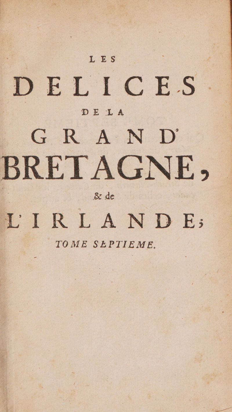 L ES DELICES. DE LA G. R A:N D BRETAGNE; LI R j: A N D FE; TOME SEPTIEME.