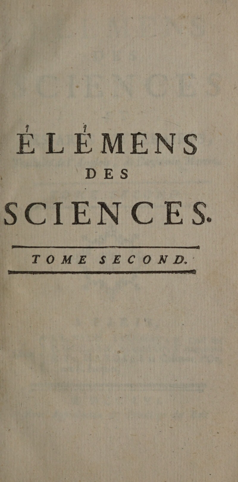 ELEMENS SCIENCES. WaT OME SECOND. ee Fr 7e RE IT Te)