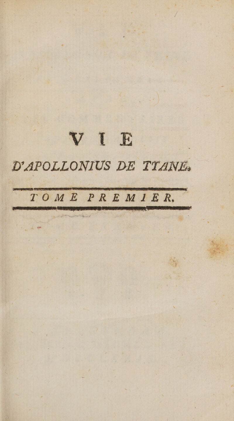 D'APOLLONIUS DE TYANE, SSS pi NS ^ e tags os k La VES NEC ote