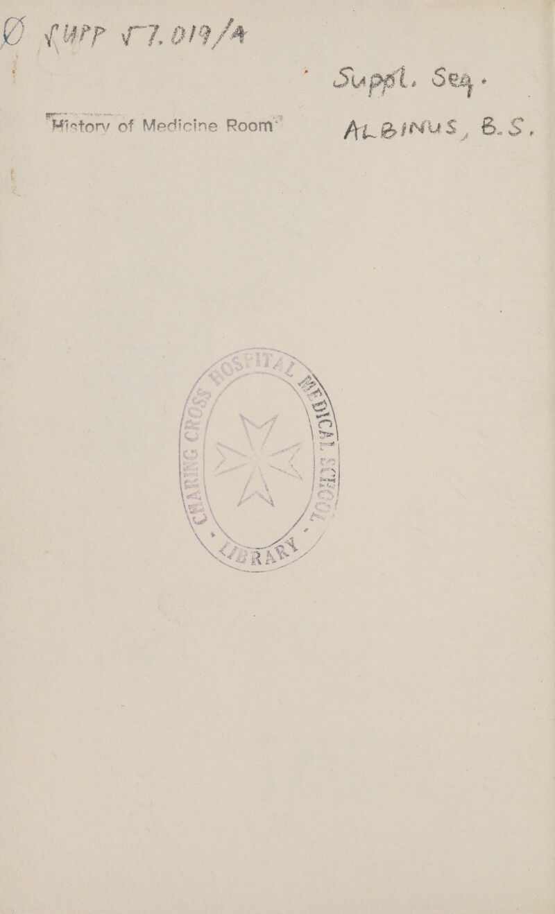 Ü YUPP T7.019/4 | ^ óupgl, Se4. History of Medicine Room /q gjNuS, B.