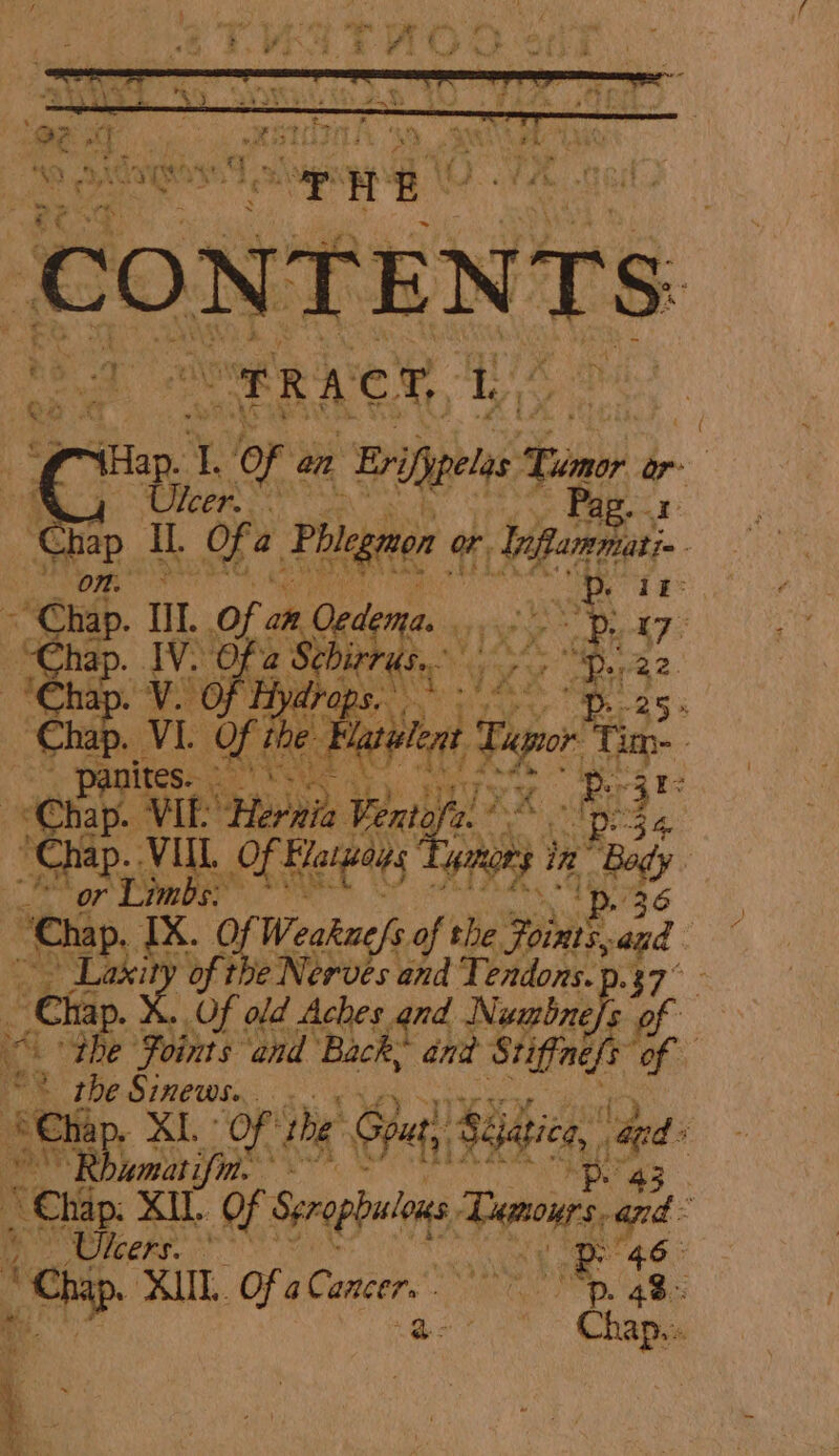 Ny my ip pi US a Pes or vs “Shap II. oe an. ea | PPA pe 4, » panit cs. RS as fe [atk &lt;oue. BEE Mr dee at t Of Katzag in Berit a ut at © la ge “Chap. IX. 0 Weak $ of the Foints.. a: | % hy ‘of th Weakas iy he Fs oy _ Ch ue. . Of o¢ old Aches oi Nuwbne $e hanes Foints and Back and Stigad Py selin Xt vidi) a: a eg “te tiee Aid * Hes, Phin ie Ls © 17) Siigp a _ Chap. XML. a Serophuloys. Dano ged | Ulcers. eee 460 ‘aa XUL. Of a Cancer. - “eRe Cae Ps ta As