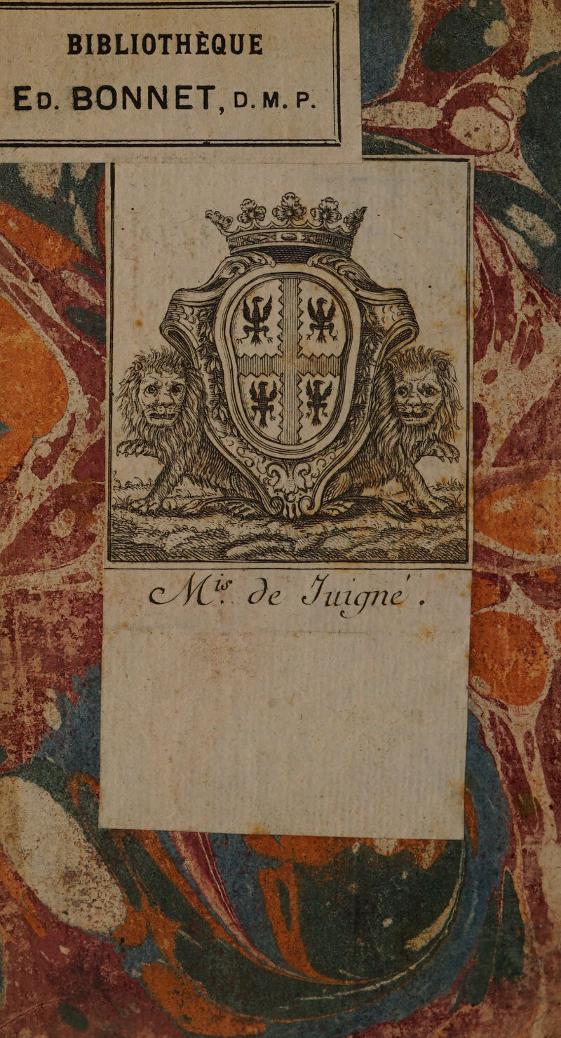 BIBLIOTHÈQUE Evo. BONNET,0.m.P. S =. # De Juigne |