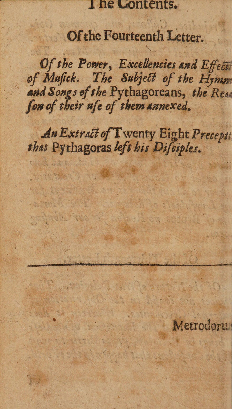 —.; Ofthe Fourteenth Letter. ying ! Reni fon of their nfe of them annexed, da Extract of Twenty Eight Precept: that Pythagoras left b is Difciples. — * 7 3 Y ^ = E a x MEOS Y o oe ee ef sii M Pes ABA AUS