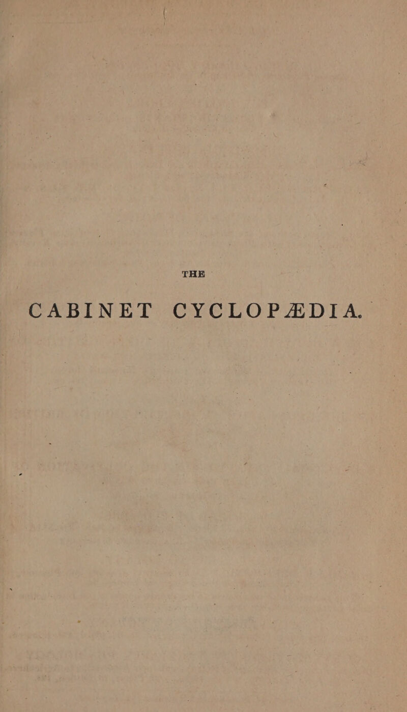 THE CABINET CYCLOP ADTA,: