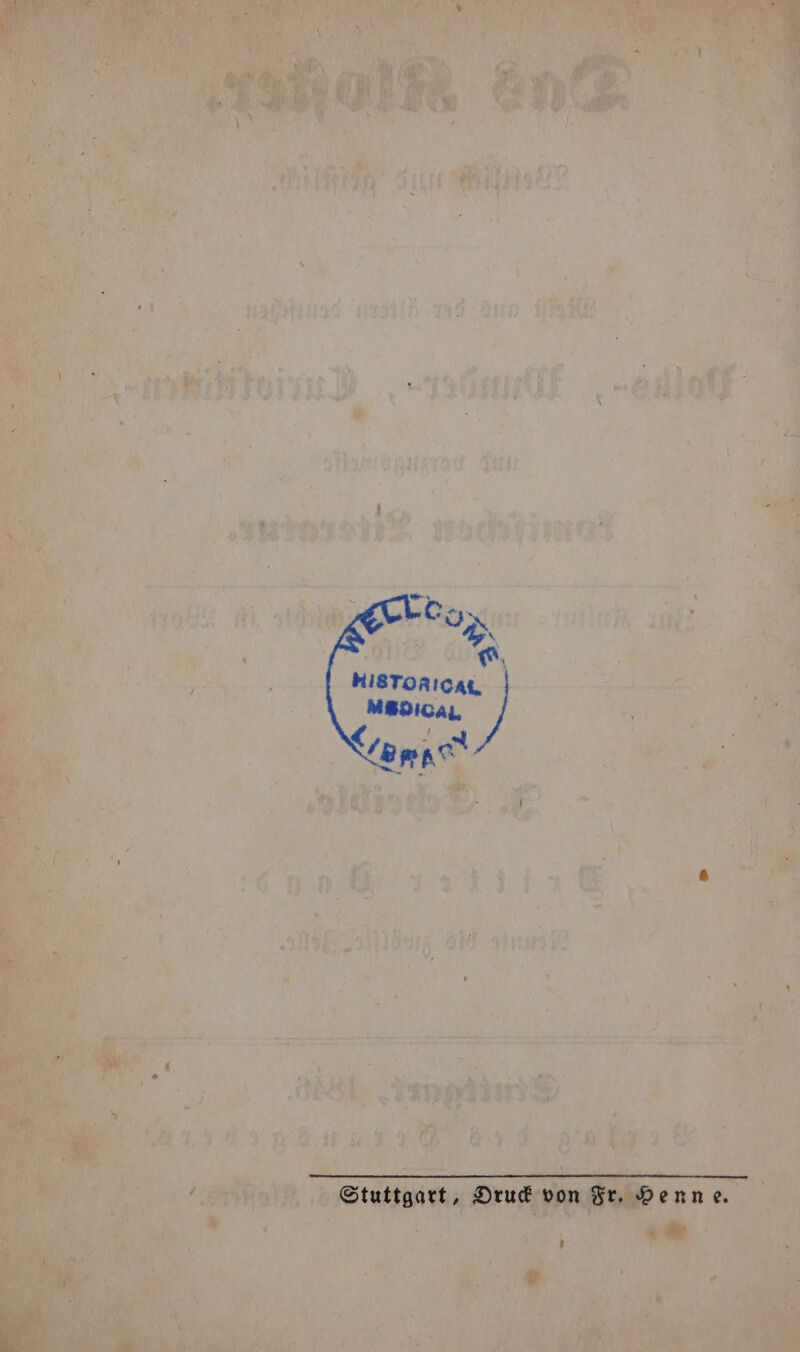 on „00 * . . NIESTORIGALL Paare % Bene“ Stuttgart, Druck von Fr. Henne.