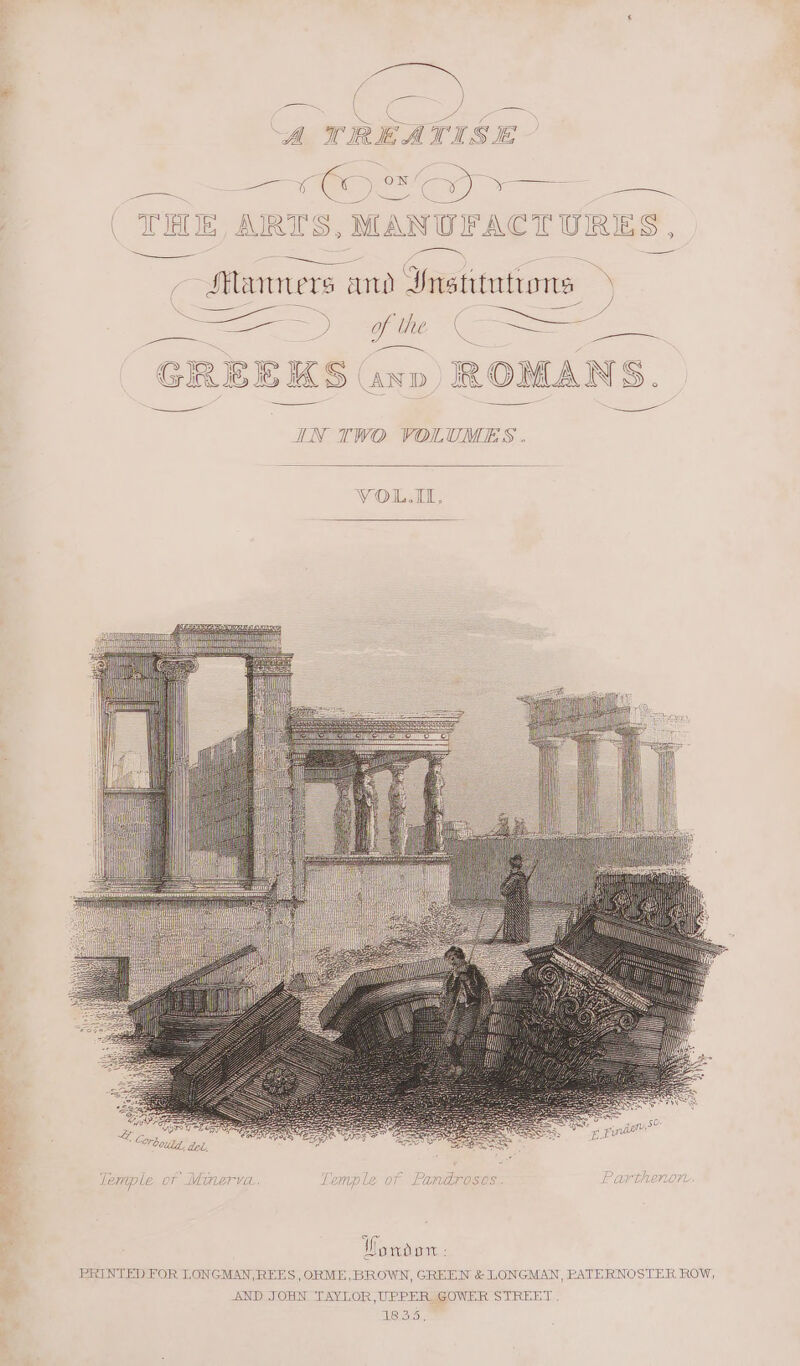 Vo a 6 aes { — ) —. / ot ane THEE, AIRT'S , MLA NOI FACT OR) ES, ftlamters ane Sia crite % ee ee HIN TWO VOLUMES . VOL.IL, ‘A Sa aes A, Cork pre “Could, det, Weg . “ [ = y 5 > “th pa temple ot Minerva. Lomple of Fandrosos Parthenorw. Wordan : PRINTED FOR LONGMAN, REES , ORME, BROWN, GREEN & LONGMAN, PATERNOSTER ROW, AND JOHN TAYLOR UPPER GOWER STREET 1834