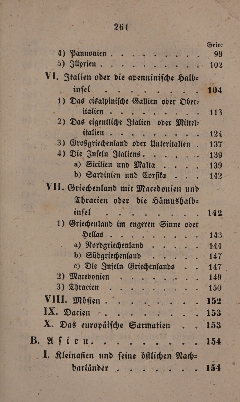 Seite ) Panmonie l! 99 5 Ahrien 102 VI. Italien oder die e Halb⸗ . 104 1) Das cisalpiniſche Gallen bf er italien 113 2) Das eigentliche Italien der Mittel: italien ar 3) Großgriechenland oder Unteritalien 72 89% 4) Die Inſeln Italiens. 139 a) Sicilien und Malta. . 139 b) Sardinien und Corſiköa . . 142 VII. Griechenland mit Macedonien und Thracien oder die Hämushalb— Mek 142 1) Griechenland im engeren Sinne Se SEHR NE ne a) Nordgriehenland - d 144 b) Süd griechenland. . 147 c) Die Inſeln Griechenlands 147 2) Matedo nien 19 rraienn n RI BERGE VIII Möſſe n IX. Dacien 13 X. Das europäiſche Sarmatien a B. A ſi E us + + + + » + * . 154 I. Kleinaſien und feine öſtlichen Nach— 3 barländir „u. Was . 154