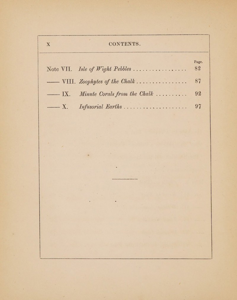 Page. Note VEL = Isle of 7 ight Peles... to aa ee 82 —— VIII. Zoophytes of the Chalk ................ 84 —— IX. Minute Corals from the Chalk .......... 92