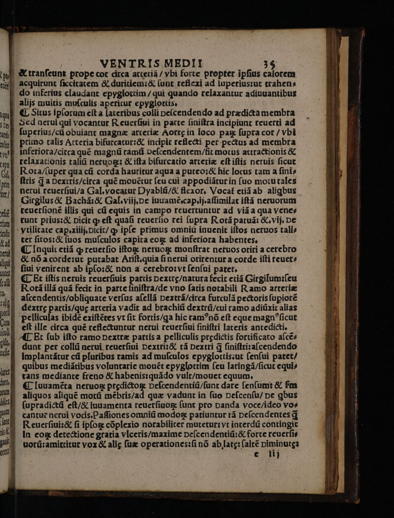 Reuerfiui:&amp; fi ipfog: cOplexio norabiliter muteturt ve interdi contingit In cog dete&amp;ione gratia viceris/maxime pefcendentif:&amp; forte reuerfie uorf:amittitur vox&amp; alig fua operationes:fino ab,late: falre Diminutgs