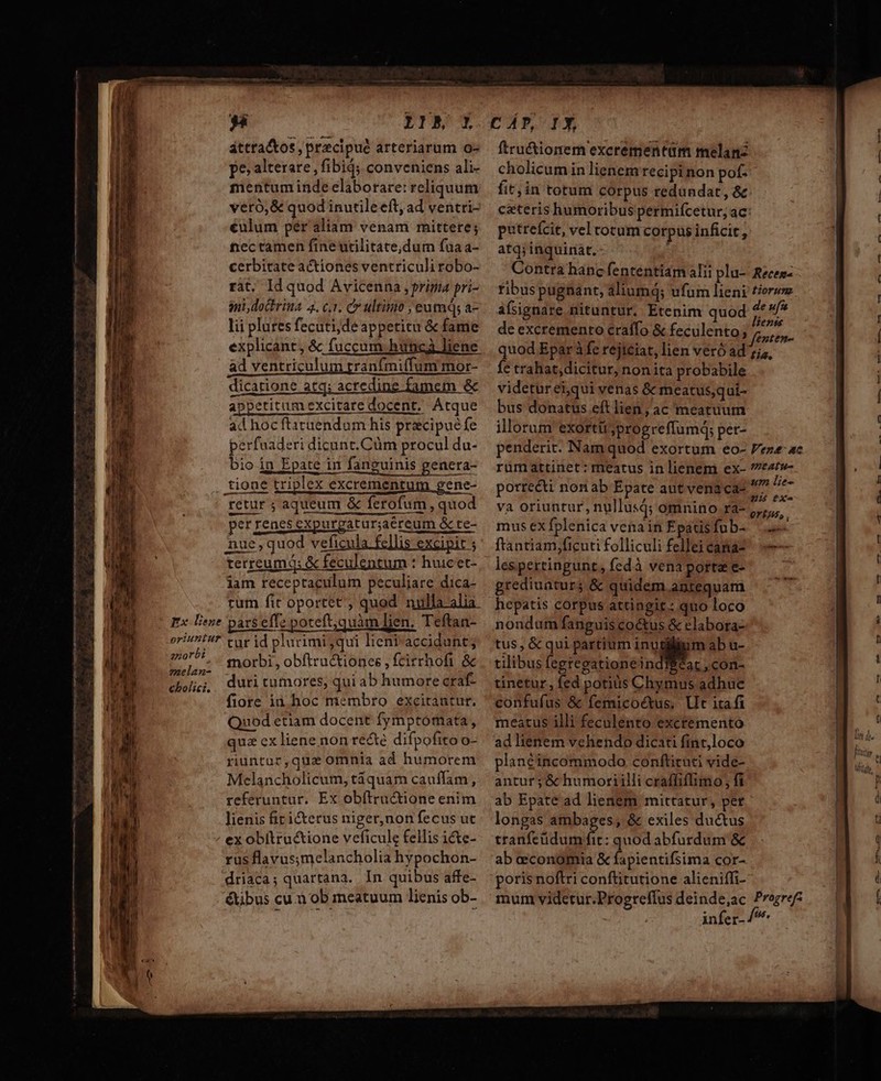 ———— ——————— s E oa —— — —— Ó—À—À áttta&amp;tos , precipué arteriarum o- pe; alterare , fibid; conveniens ali- mentum inde elaborare: reliquum vero, &amp; quod inutileeft, ad ventri- €ulum pér aliam venam mittere; nectamen fine utilitáte;dum fua a- cerbitate actiones ventriculi robo- rat, Id quod Avicenna , prima pri- ni, dochriua 4. c.r. Cr ultimo ; eumd; a- lii plures fecuti;de appetitu &amp; fame explicant, &amp; fuccum. huncá liene ad ventriculum tranfmi(fum mor- dicatione atq; acredine famem &amp; appetitum excitare docent. Atque ad hoc ftatuendam his praecipue fe perfaaderi dicunt. Cüm procul du- bio in Epate in fanguinis genera- tione triplex excrementum gene- retur ; aqueum &amp; ferofum, quod per renes expurgatur;aéreum &amp;te- nue,quod veficul jpit 5 terreumq: &amp; feculentum : huicet- lam receptaculum peculiare dica- tum fit oportet , quod nulla alia znorbi melan- €bolici. morbi, obftructionee , fcirrhofi &amp; duri tumores, qui ab humore craf- fiore in hoc membro excitantur. Quod etiam docent fympromata, qua ex liene non recte difpofito o- riuntur,quze omnia ad humorem Melancholicum, táquam cauffam, referuntur. Ex obítructione enim lienis firicterus niger,non fecus ut ex obitructione veficule fellis icte- rus flavus;melancholia hypochon- driaca; quartana. In quibus affe- étibus cu n ob meatuum lienis ob- ftructionem excrementüm melanz cholicum in lienem recipi non pof. fit, in totum corpus redundat, &amp; cateris humoribus permifcetur, ac: putreícit, vel totum corpus inficit, atq; inquinat. Contra hanc fententiam alii plu- Recem- ribus pugnant, alium; ufum lieni tiervz áísignare nituntur. Etenim quod dr uf de excremento craffo &amp; feculento iri quod Eparà fe rejiciat, lien veró ad 7,5, fe trahat,dicitur, non ita probabile videtur ei,qui venas &amp; meatus,qui- bus donatus eft lien, ac meatüum illorum exorti »progreffumq; per- penderit. Nam quod exortum eo- Vene: ac rum attinet: meatus in lienem ex- '7e4tw- porreéti non ab Epate autvenaca- 7 cp va oriuntur, nullusd; omnino ra- LE mus ex fplenica vena in Epatisfub- 1 ftantiam,ficuti folliculi fellei caa- lespertingunt, fedà vena porte e- grediuatur; &amp; quidem antequam hepatis corpus attingit: quo loco nondam fanguis coctus &amp; elabora- tus, &amp; qui partium inugilium ab u- tilibus fegregatione in at ,con- tinetur, fed potius Chymus adhuc confufus &amp; femicoétus. Ut itafi meatus illi feculento excremento ad lienem vehendo dicati fint,loco planéincommodo conftituti vide- antur; &amp; humoriilli craffiffimo , fi ab Epate ad lienem mittatur, per longas ambages; &amp; exiles ductus tranfeidum fit: quod abfurdum &amp; ab ceconomia &amp; fapientifsima cor- poris noftri conftitutione alieniffi- mum videtur.Progreffus deinde,ac Progrez infer- f