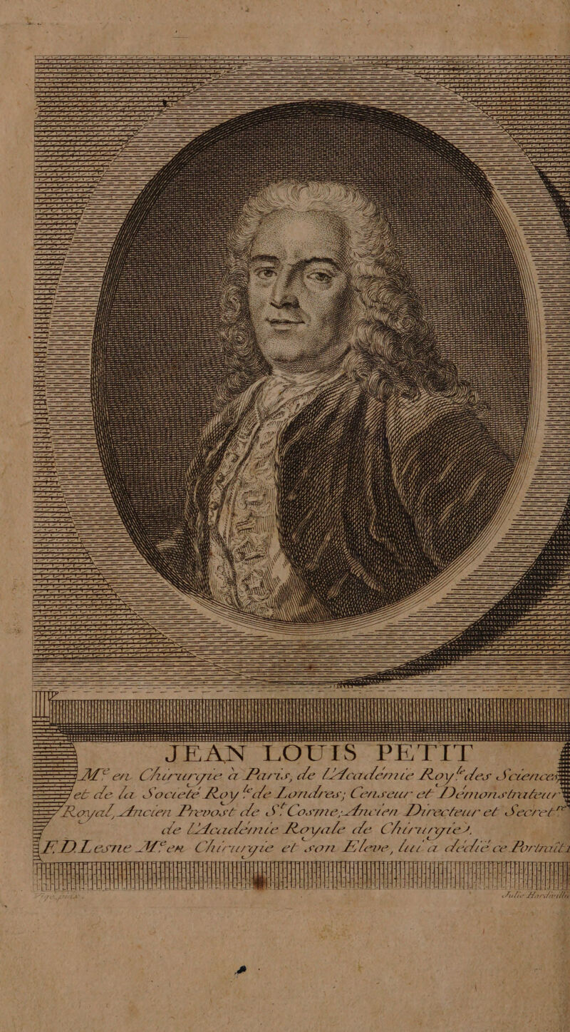 RAA PAPA A PAPA PAP AE A PAT + AH AUTANT VAR EYE PR AE 2 PA? ME en Chirurgie à Paris, de LAÆeadermie Roy“ des Setencéi ec de la Societé Ro y kde Londres; Censeur et Démonstukeur Royal Ancien Prevost de S'Cosme: AMrvien Directeur et Secret ER 4 de l'Academice Royale de Chirurgre?, PNY all A DLesne Men Chirurgre et son Eleve, lul a deie ce Portrait LAINE Audi Hariartlie