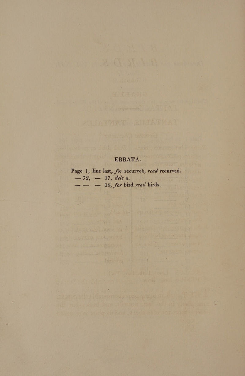ERRATA. Page 1, line last, for recurveb, read recurved. — 72,-— 17, dele a,