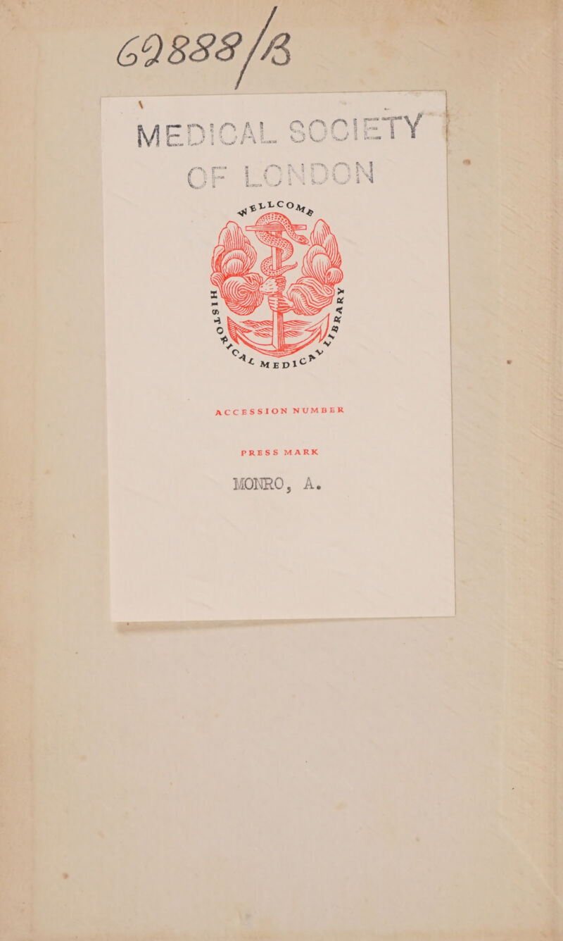 tL ACCESSION NUMBER PRESS MARK MONRO, A. ad y