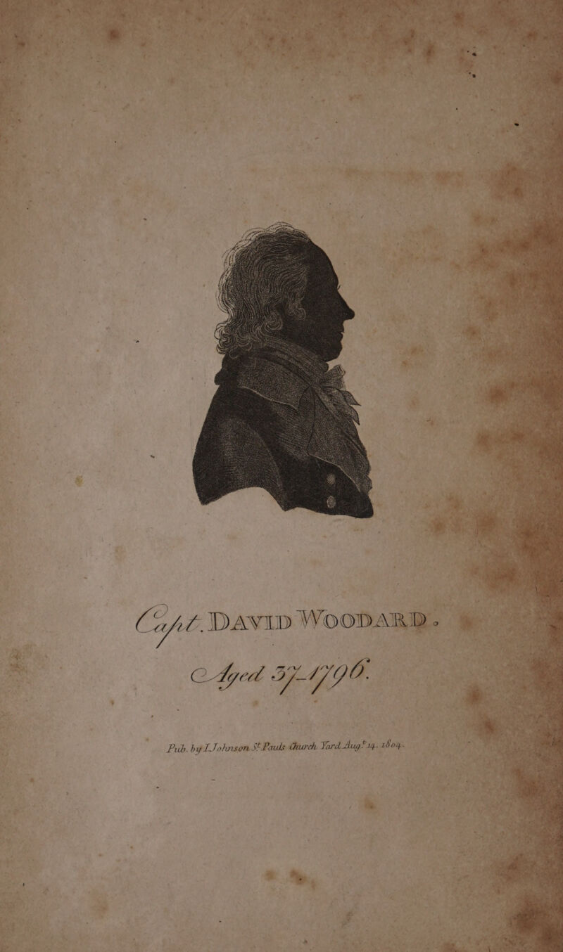 ai of ~*~ DAVID WOODARD. CMyed FMGO. Pub. byl Johnson 5! Pauls Geurch Vard Aug? 14. 1804.