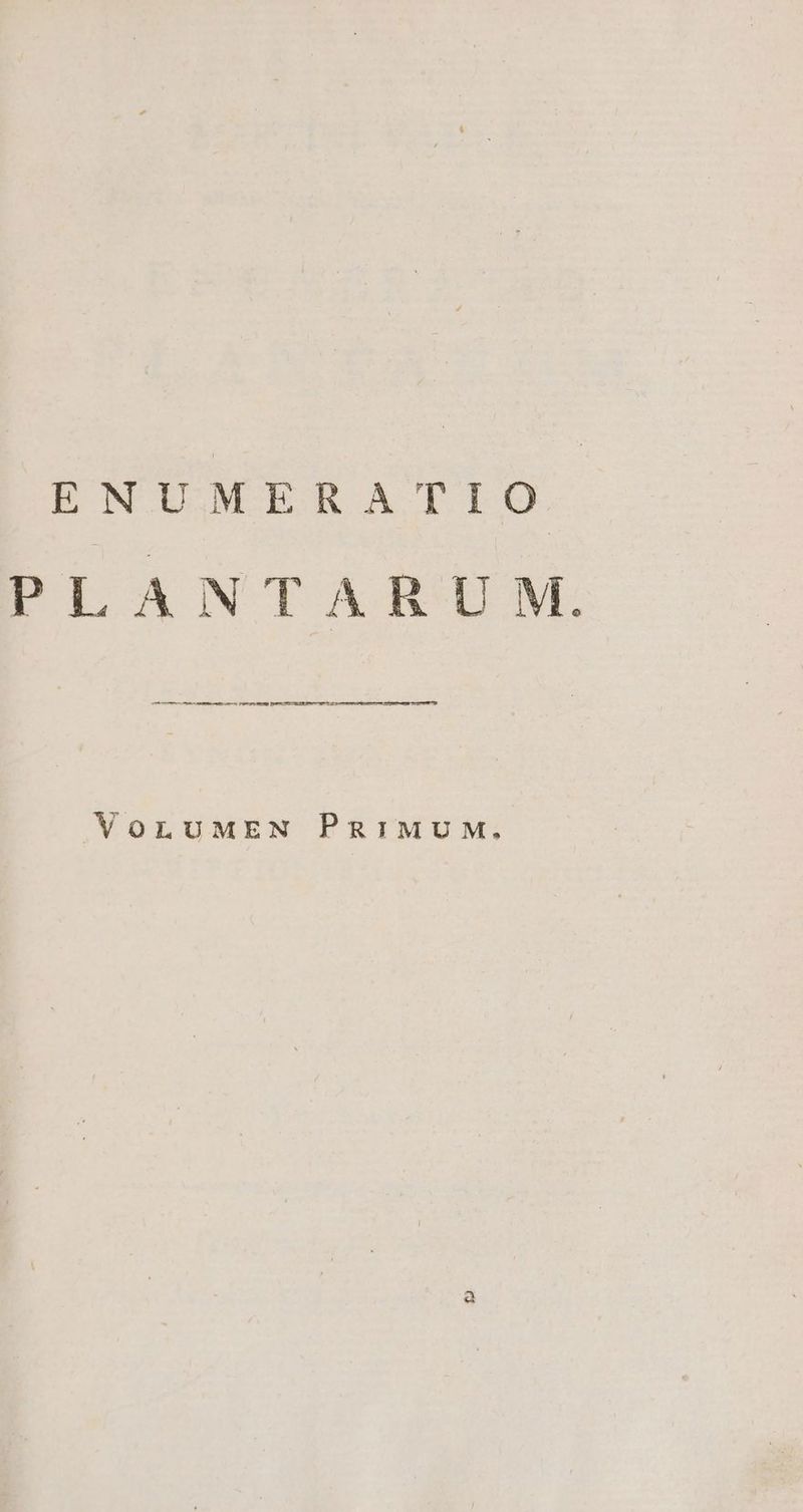 ENAUMERATIO PLANTARUM. * P -— VOLUMEN PRIMUM.