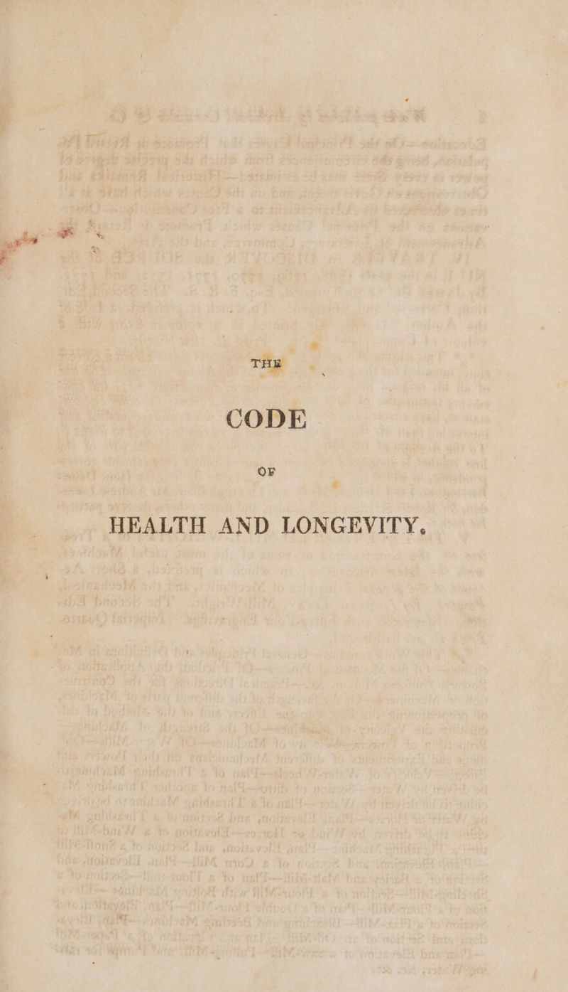 CODE OF HEALTH AND LONGEVITY,