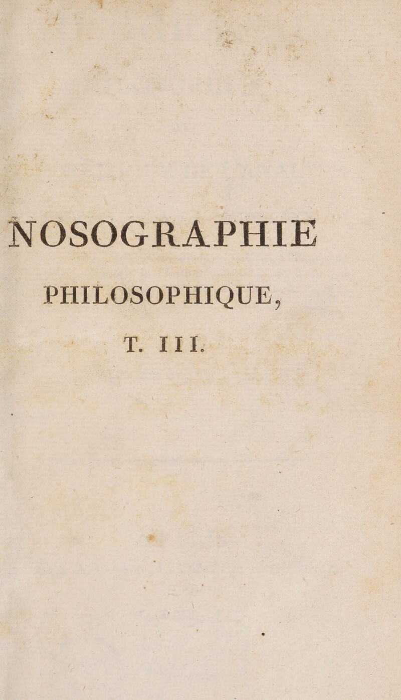 NOSOGRAPHIE _ PHILOSOPHIQUE,